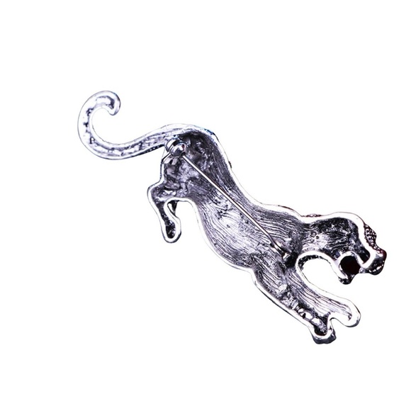 Crystal Rhinestone Cheetah Suit Lapel Pin Badge for Men Accessories Jewelry - Picture 8 of 9